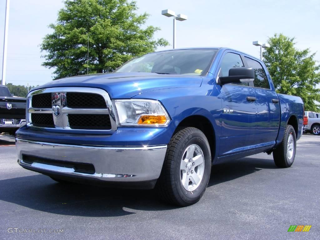 2009 Ram 1500 SLT Crew Cab - Deep Water Blue Pearl / Dark Slate/Medium Graystone photo #1