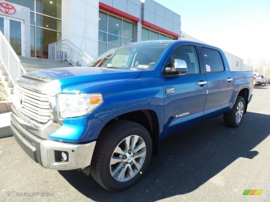 2017 Tundra Limited CrewMax 4x4 - Blazing Blue Pearl / Black photo #5