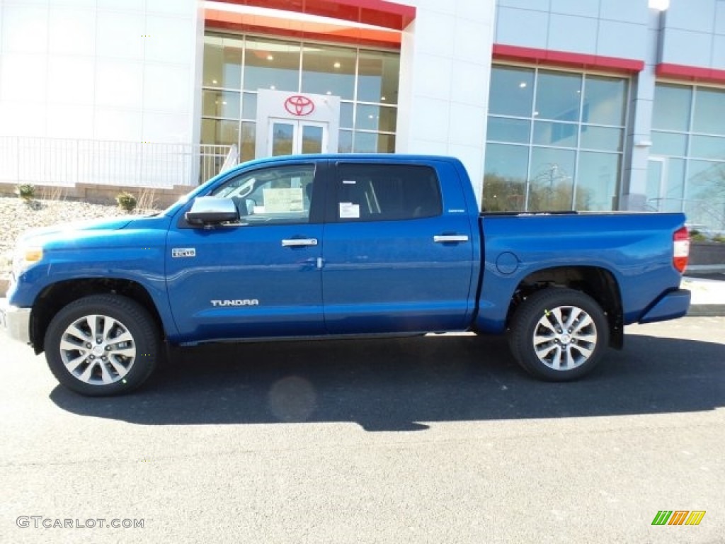 2017 Tundra Limited CrewMax 4x4 - Blazing Blue Pearl / Black photo #6