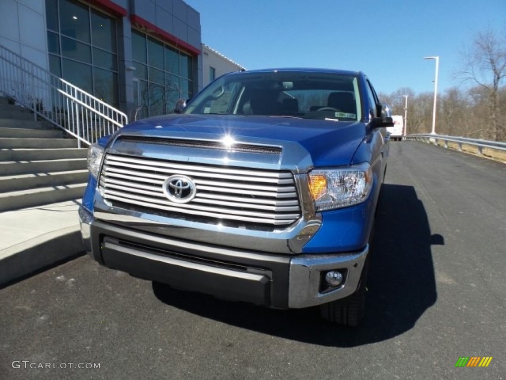 2017 Tundra Limited CrewMax 4x4 - Blazing Blue Pearl / Black photo #7