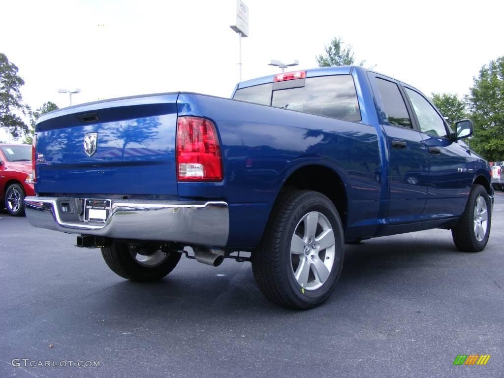 2009 Ram 1500 SLT Quad Cab - Deep Water Blue Pearl / Dark Slate/Medium Graystone photo #3