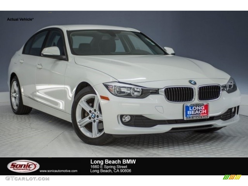 2014 3 Series 320i Sedan - Alpine White / Black photo #1