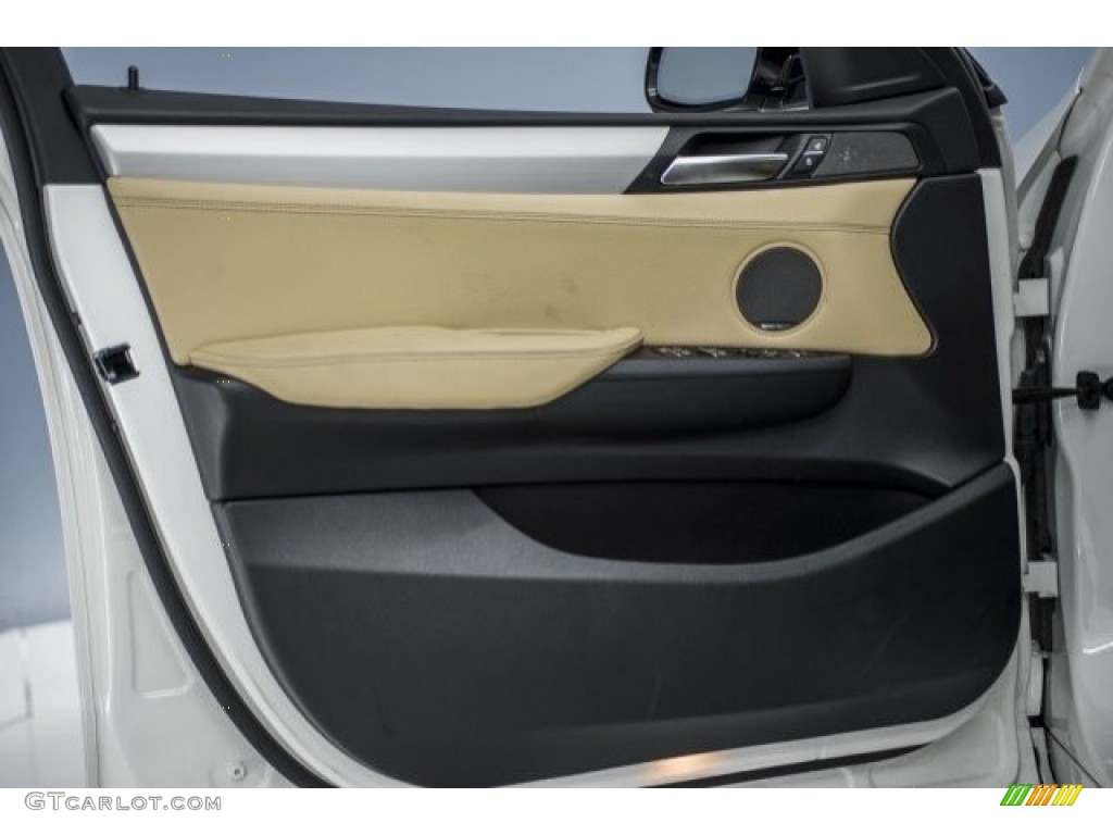 2017 BMW X4 M40i Beige/Black Door Panel Photo #119424770