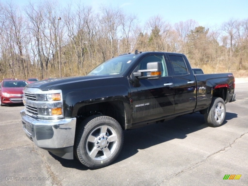 2017 Silverado 2500HD Work Truck Double Cab 4x4 - Black / Dark Ash/Jet Black photo #1