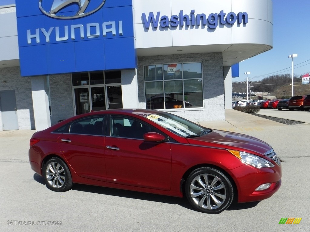 2011 Sonata SE 2.0T - Venetian Red / Gray photo #2