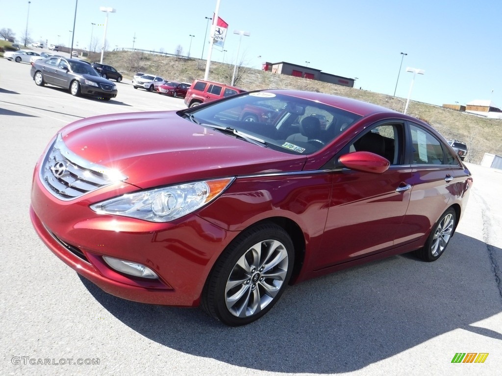 2011 Sonata SE 2.0T - Venetian Red / Gray photo #5