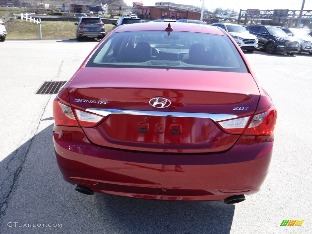 2011 Sonata SE 2.0T - Venetian Red / Gray photo #8