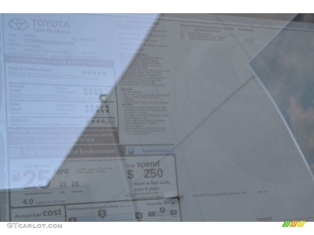 2017 RAV4 XLE AWD - Magnetic Gray Metallic / Ash photo #10