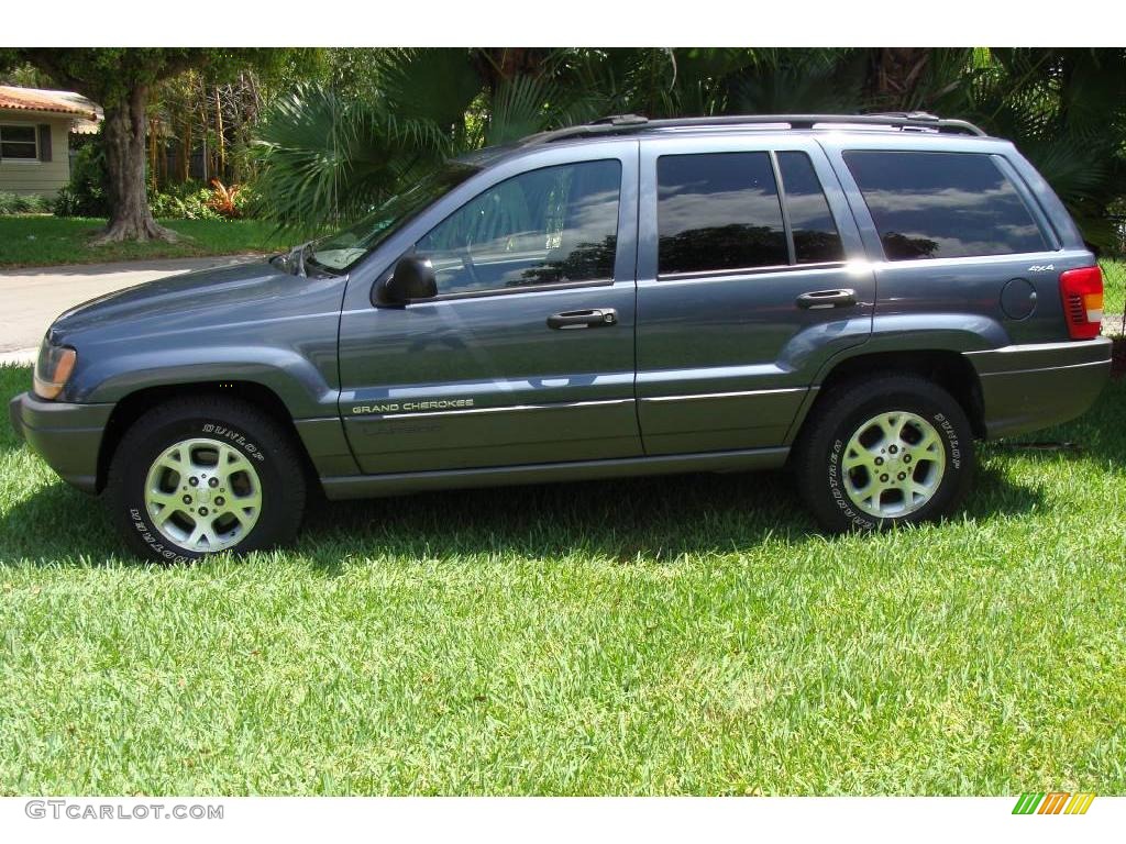 2001 Grand Cherokee Laredo 4x4 - Steel Blue Pearl / Taupe photo #4