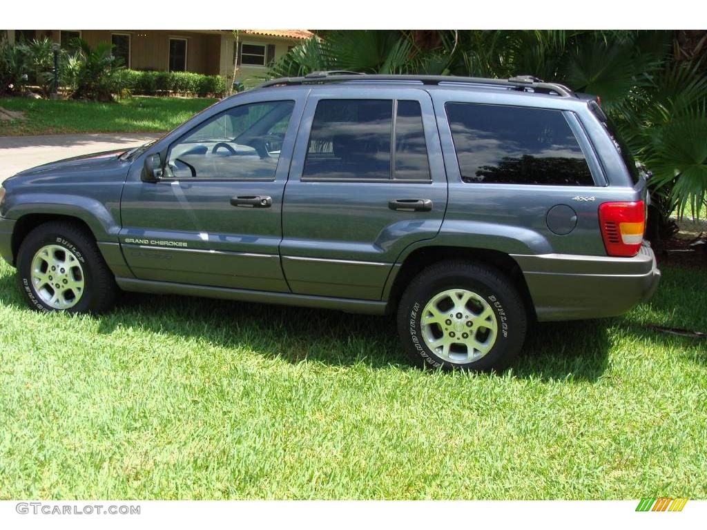 2001 Grand Cherokee Laredo 4x4 - Steel Blue Pearl / Taupe photo #5