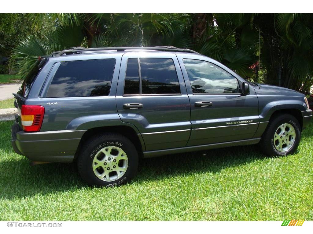 2001 Grand Cherokee Laredo 4x4 - Steel Blue Pearl / Taupe photo #11