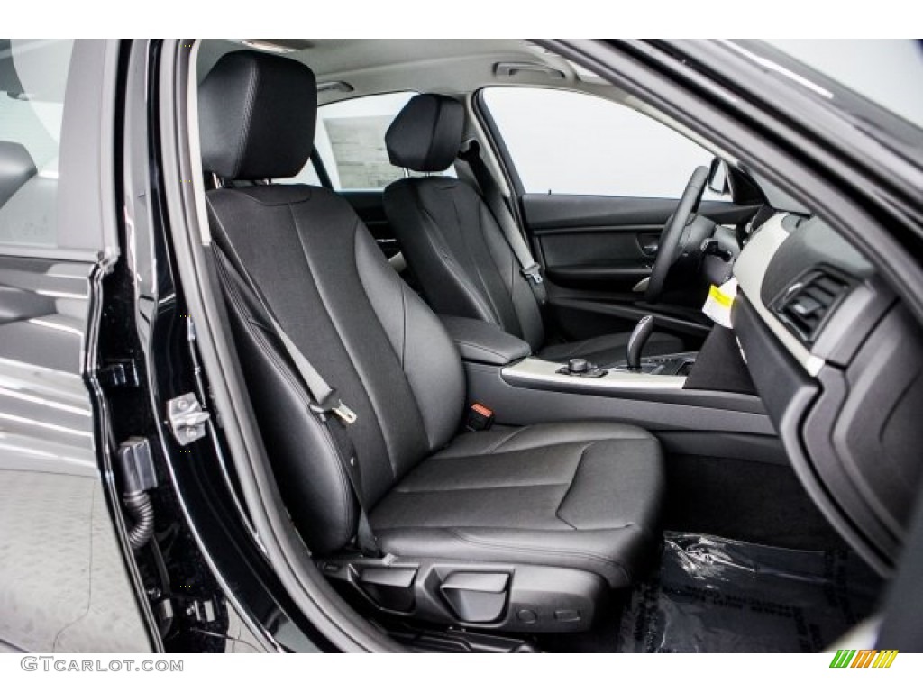2017 3 Series 320i Sedan - Black Sapphire Metallic / Black photo #2