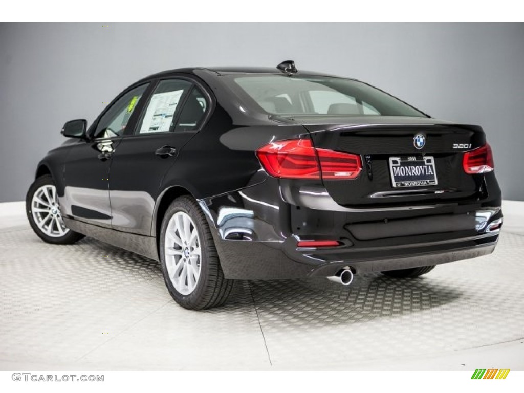 2017 3 Series 320i Sedan - Black Sapphire Metallic / Black photo #3