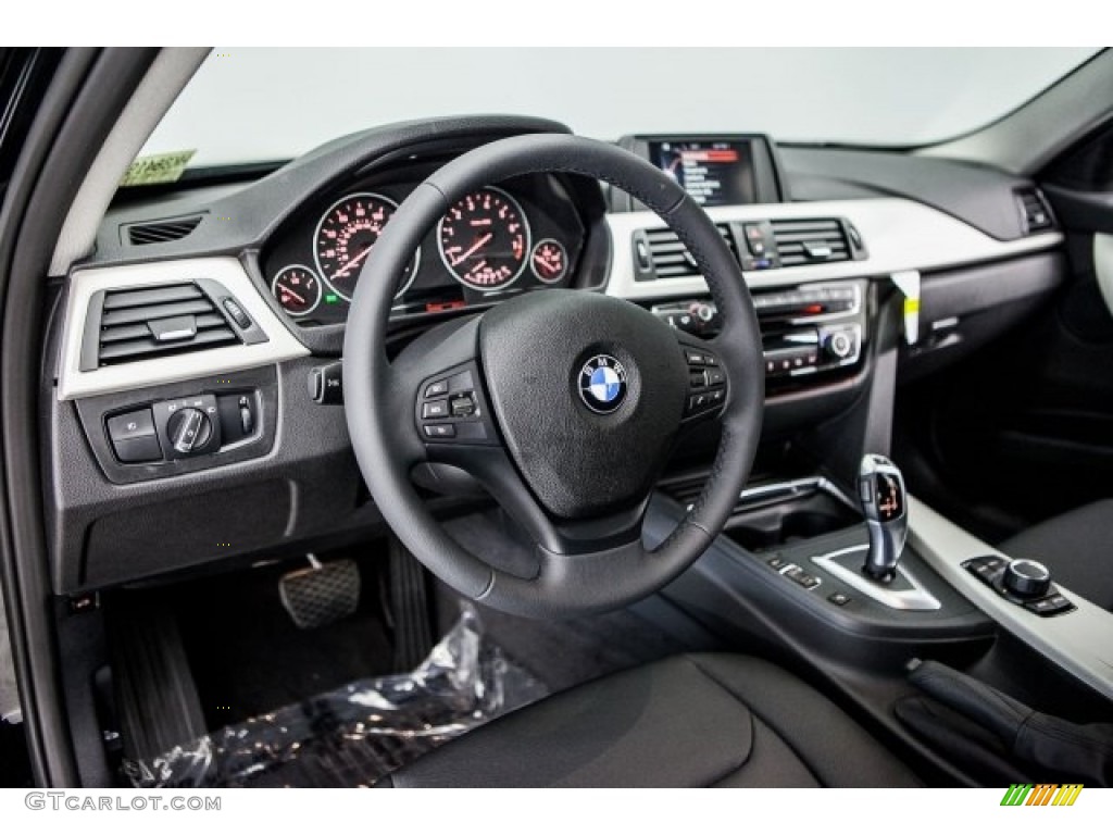 2017 3 Series 320i Sedan - Black Sapphire Metallic / Black photo #6
