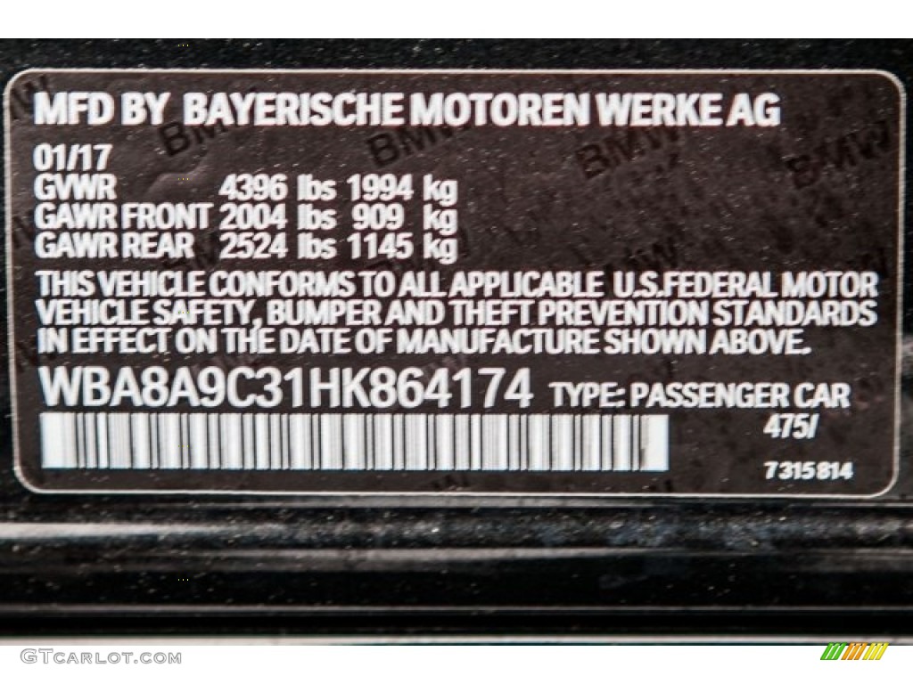2017 3 Series 320i Sedan - Black Sapphire Metallic / Black photo #11