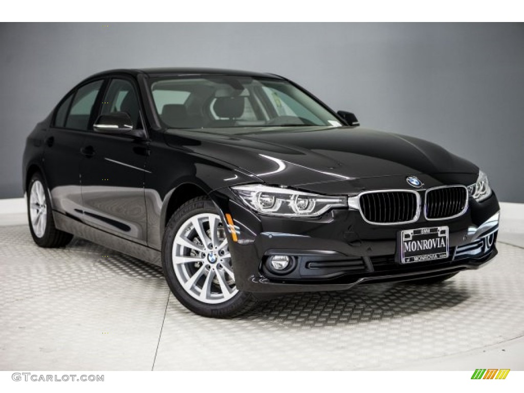 2017 3 Series 320i Sedan - Black Sapphire Metallic / Black photo #12