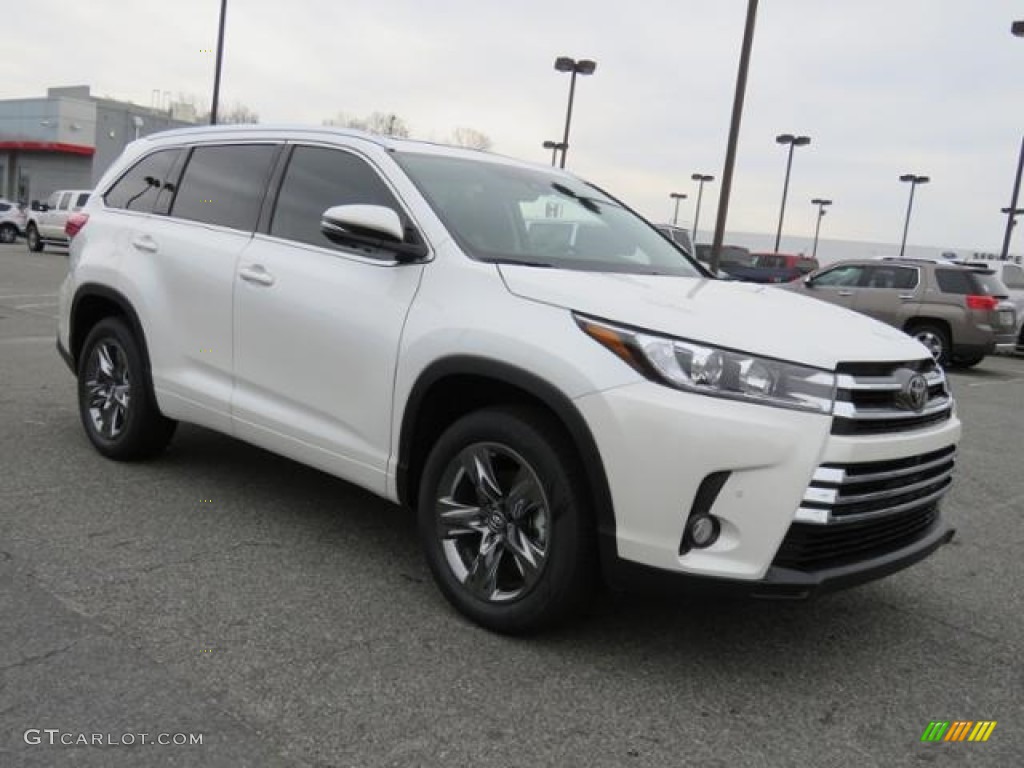 2017 Highlander Limited - Blizzard White Pearl / Black photo #1