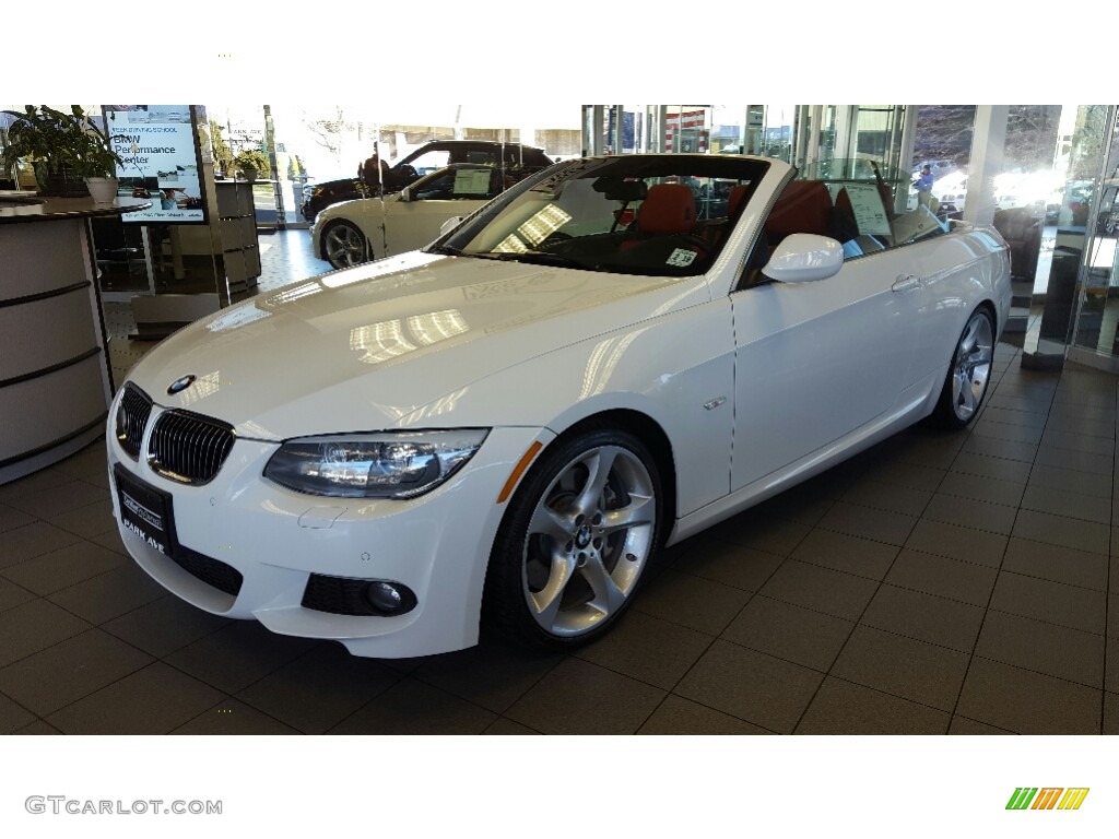 2013 3 Series 335i Convertible - Alpine White / Coral Red/Black photo #2