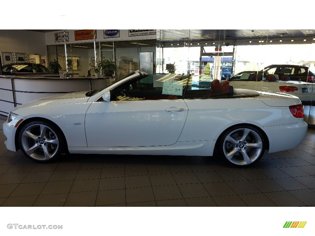 2013 3 Series 335i Convertible - Alpine White / Coral Red/Black photo #3