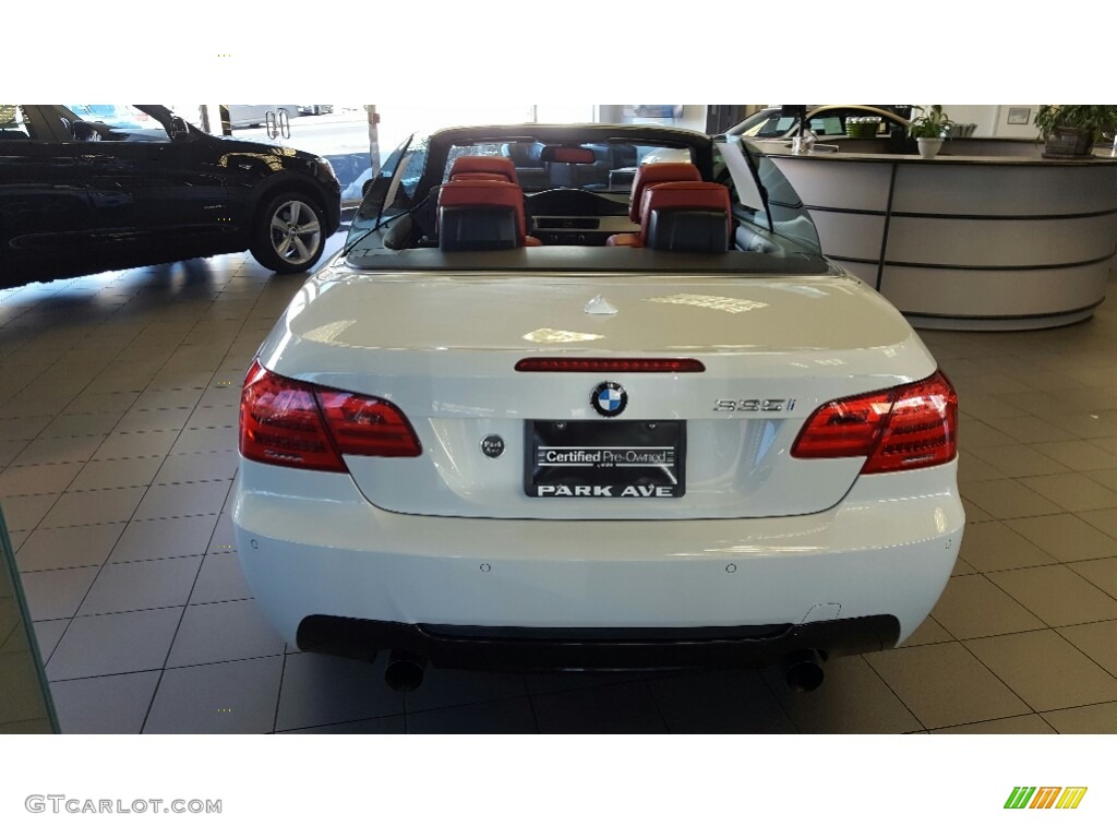 2013 3 Series 335i Convertible - Alpine White / Coral Red/Black photo #4