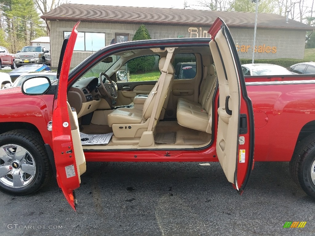 2011 Silverado 1500 LTZ Extended Cab 4x4 - Victory Red / Dark Cashmere/Light Cashmere photo #11