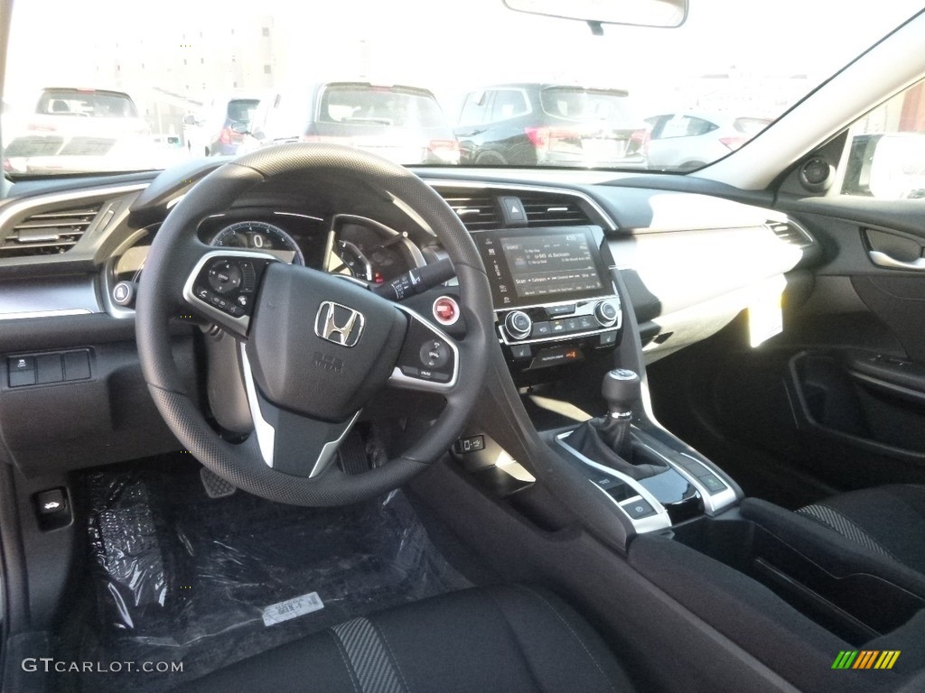 Black Interior 2017 Honda Civic EX-T Sedan Photo #119437698