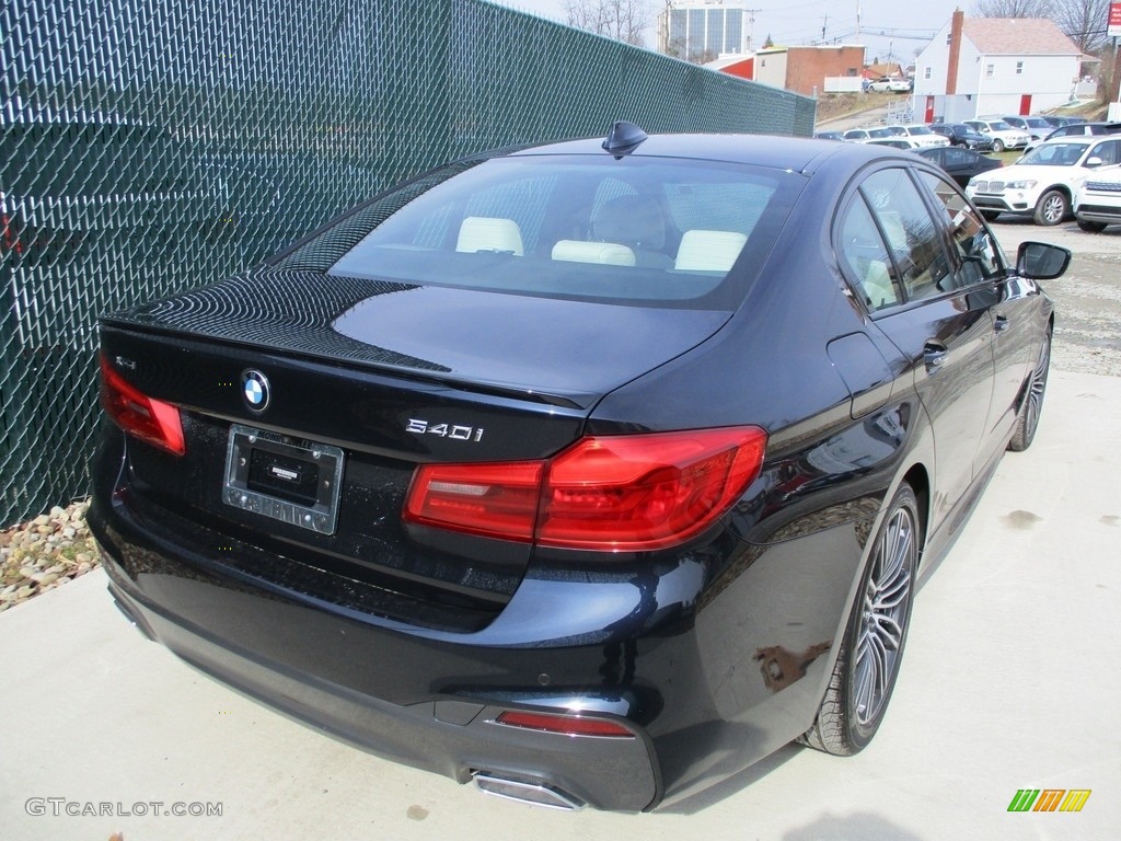 2017 5 Series 540i xDrive Sedan - Carbon Black Metallic / Ivory White photo #4