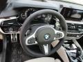 2017 BMW 5 Series Ivory White Interior Steering Wheel Photo