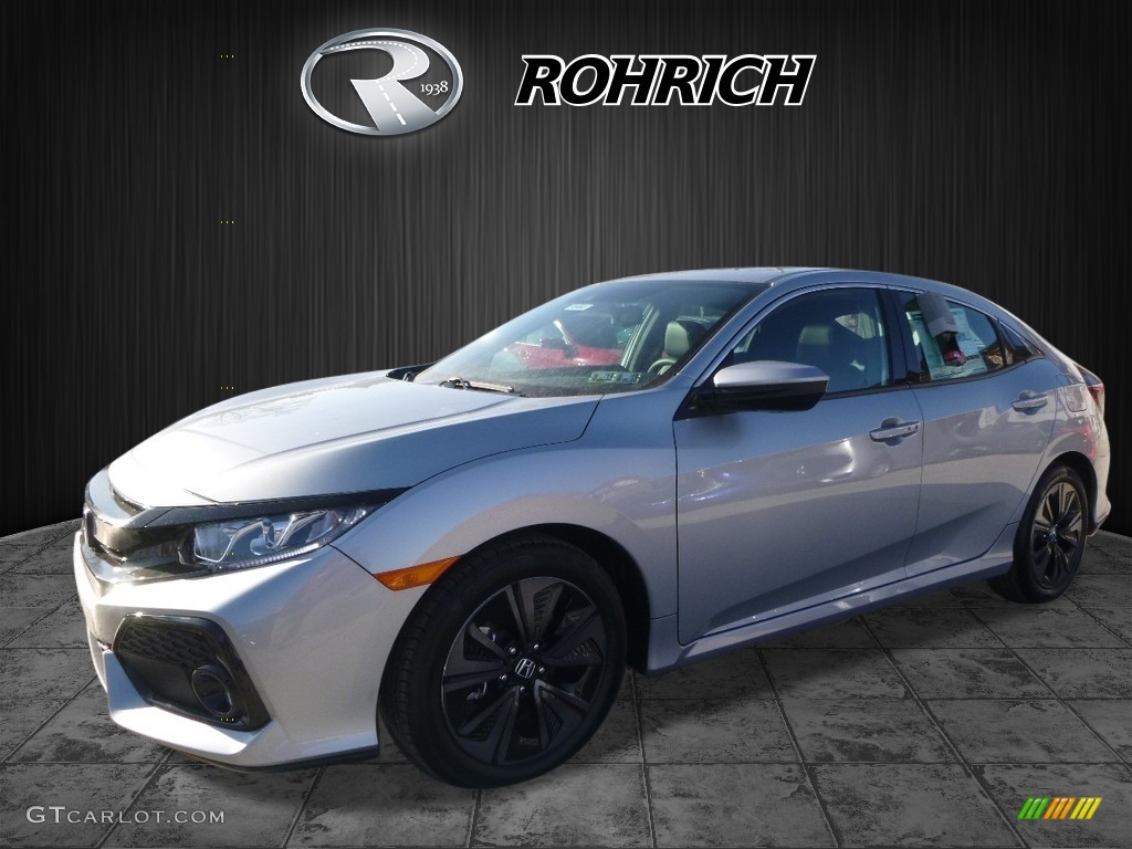 2017 Civic EX-L Sedan - Lunar Silver Metallic / Black photo #4