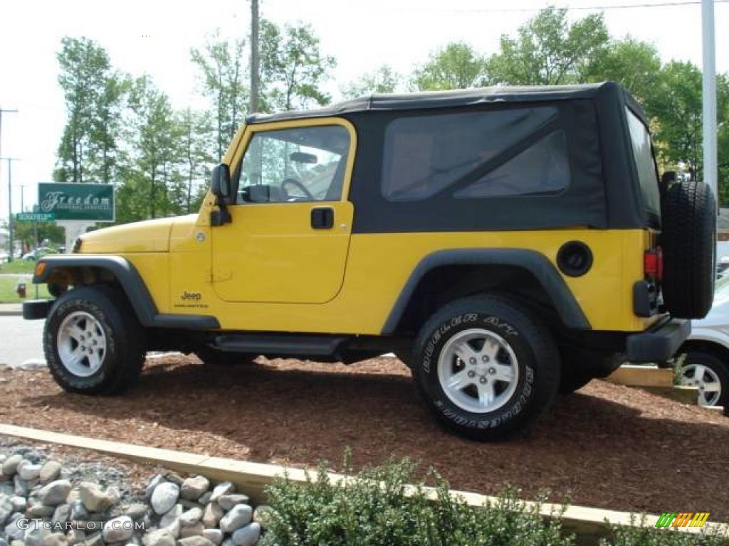 2006 Wrangler Unlimited 4x4 - Solar Yellow / Dark Slate Gray photo #3