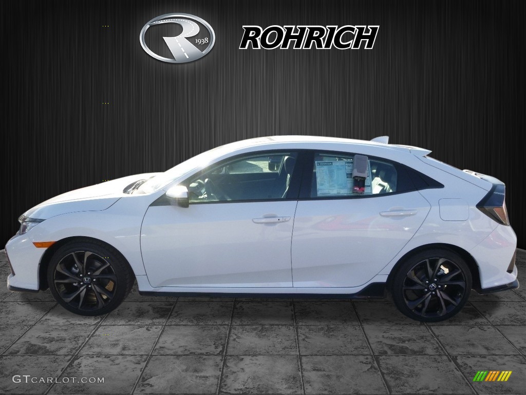 2017 Civic Sport Touring Hatchback - White Orchid Pearl / Black photo #3