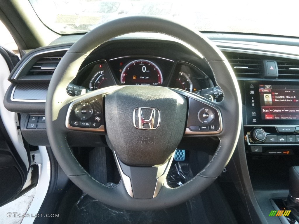 2017 Honda Civic Sport Touring Hatchback Black Steering Wheel Photo #119441327
