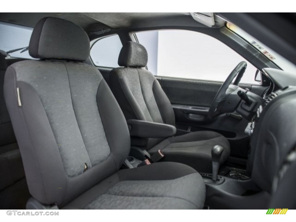 2004 Accent GL Coupe - Ebony Black / Gray photo #6