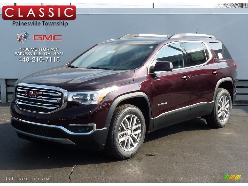 2017 Acadia SLE AWD - Black Cherry Metallic / Jet Black photo #1