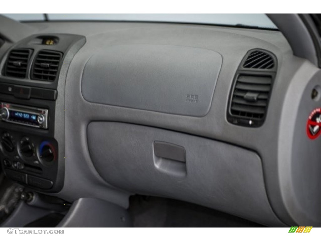 2004 Accent GL Coupe - Ebony Black / Gray photo #21