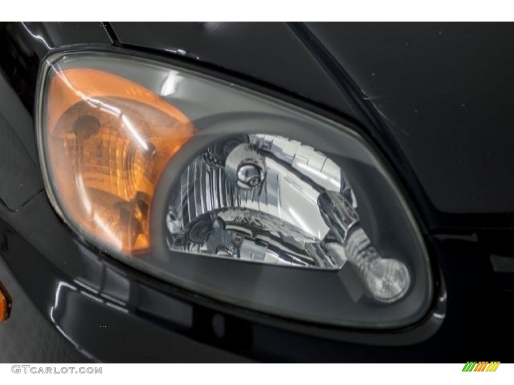 2004 Accent GL Coupe - Ebony Black / Gray photo #24