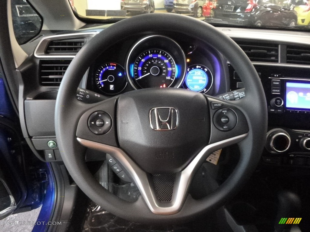 2017 Honda Fit LX Black Steering Wheel Photo #119442522