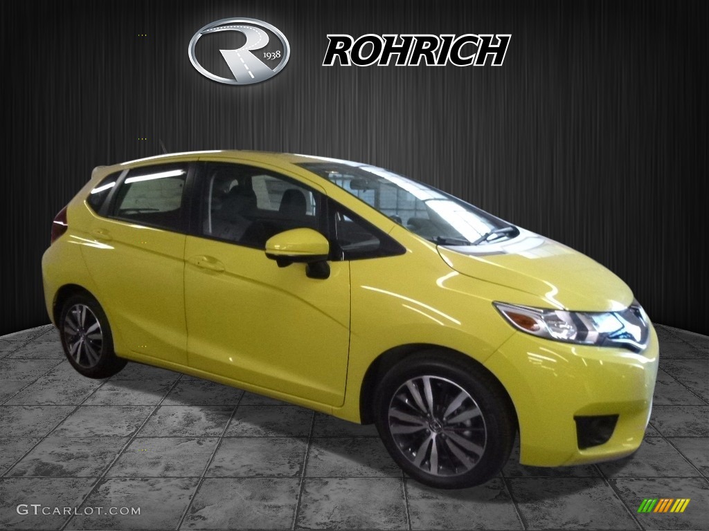 Mystic Yellow Pearl Honda Fit