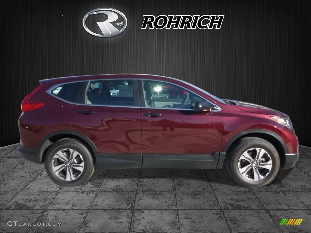 2017 CR-V LX AWD - Basque Red Pearl II / Gray photo #2