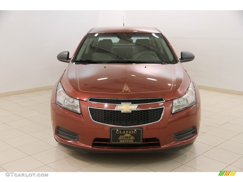 2012 Cruze LS - Autumn Red Metallic / Jet Black/Medium Titanium photo #2