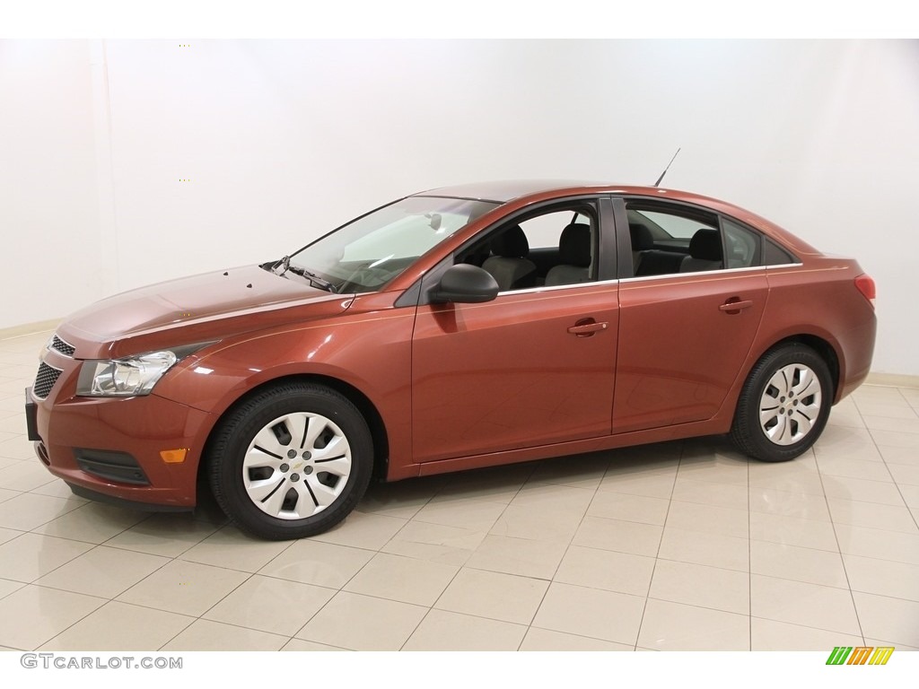 2012 Cruze LS - Autumn Red Metallic / Jet Black/Medium Titanium photo #3