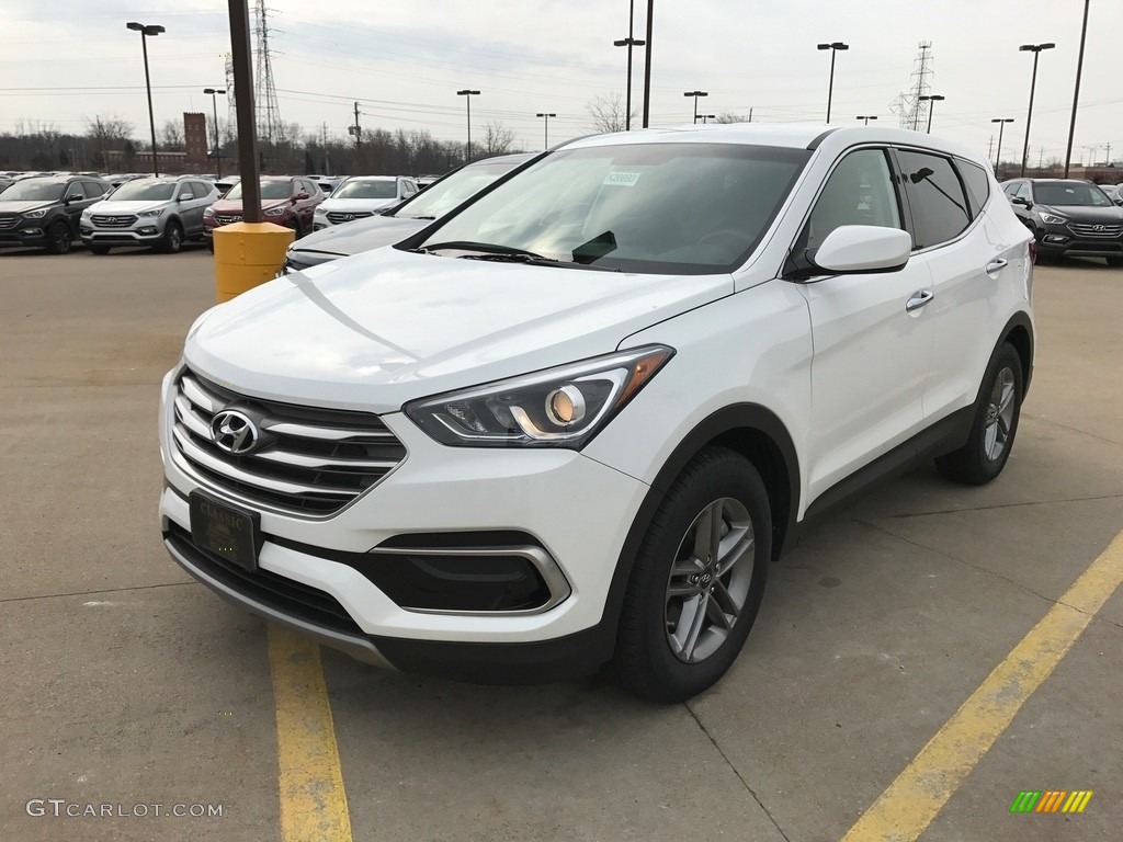 2017 Santa Fe Sport AWD - Pearl White / Gray photo #1