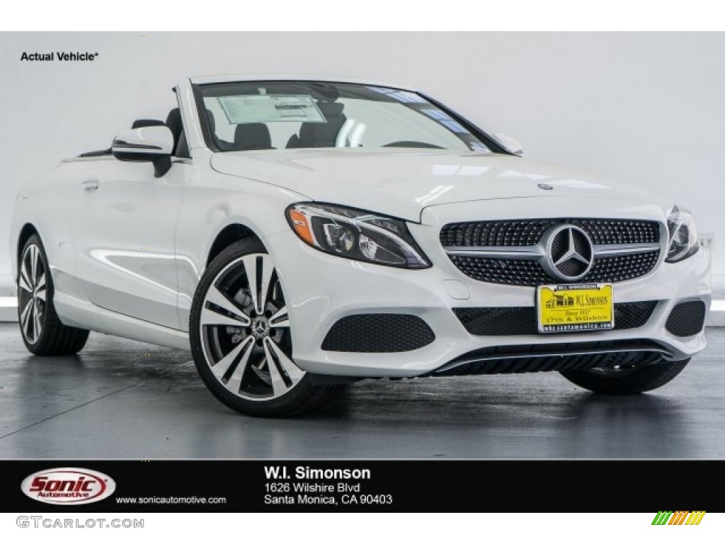 2017 C 300 Cabriolet - Polar White / Black photo #1