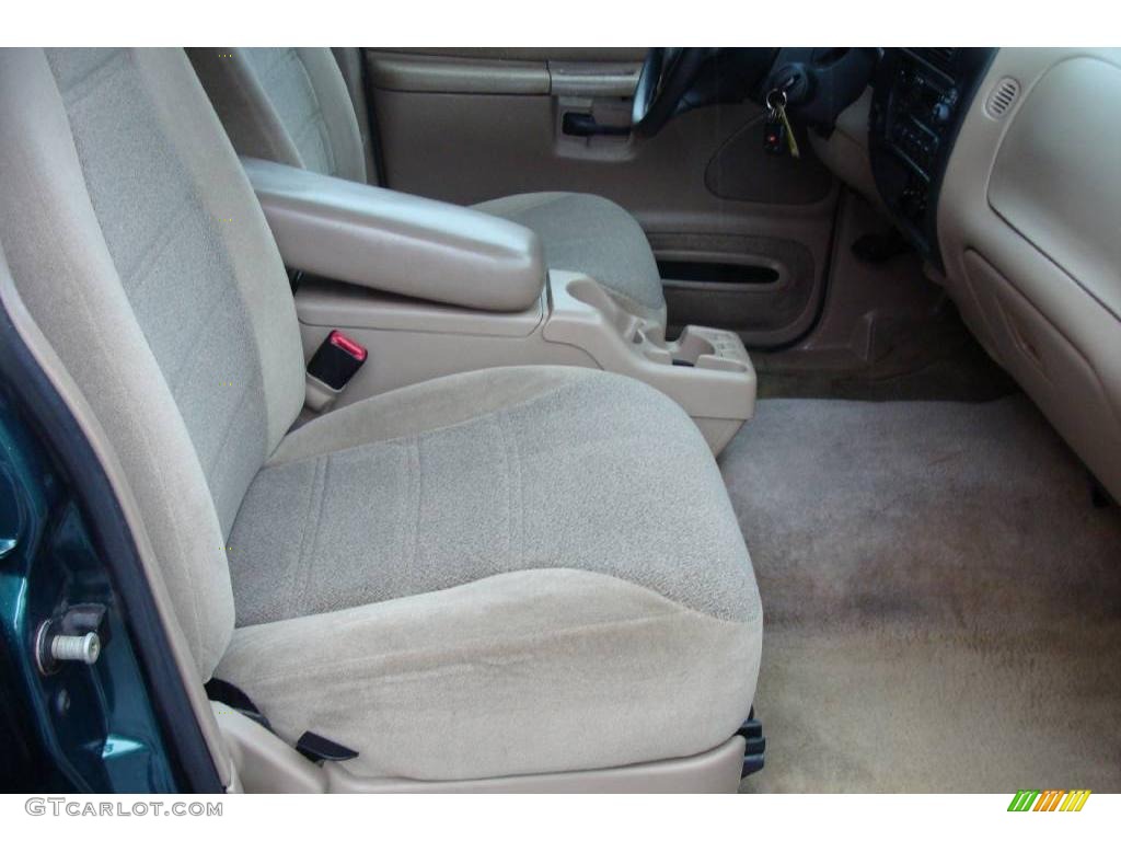 2001 Explorer XLS - Tropic Green Metallic / Medium Prairie Tan photo #42