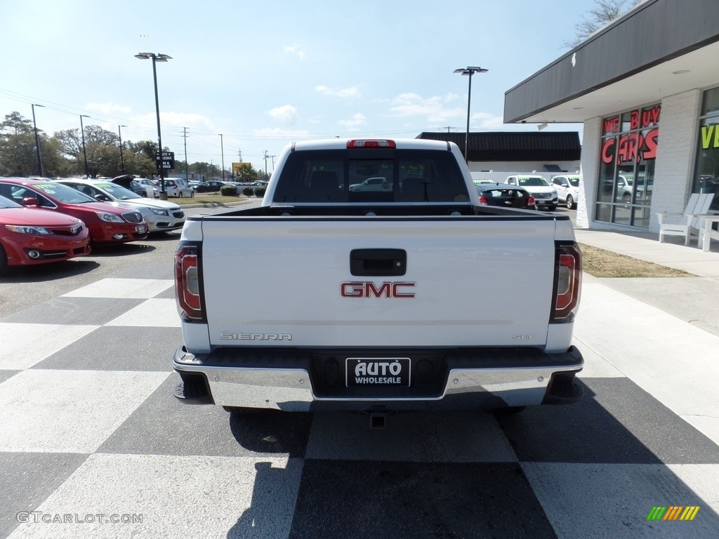 2017 Sierra 1500 SLT Crew Cab 4WD - Summit White / Cocoa/­Dune photo #4