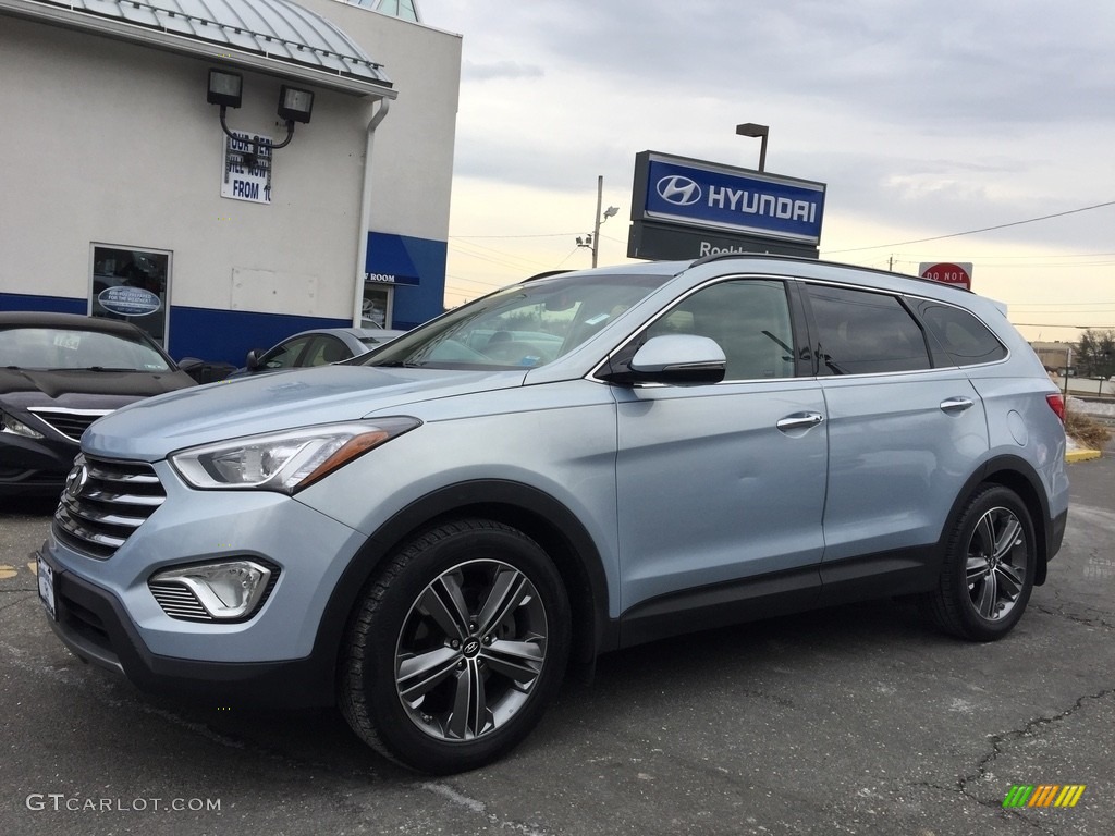 2013 Santa Fe Limited AWD - Crystalline Blue Pearl / Beige photo #1