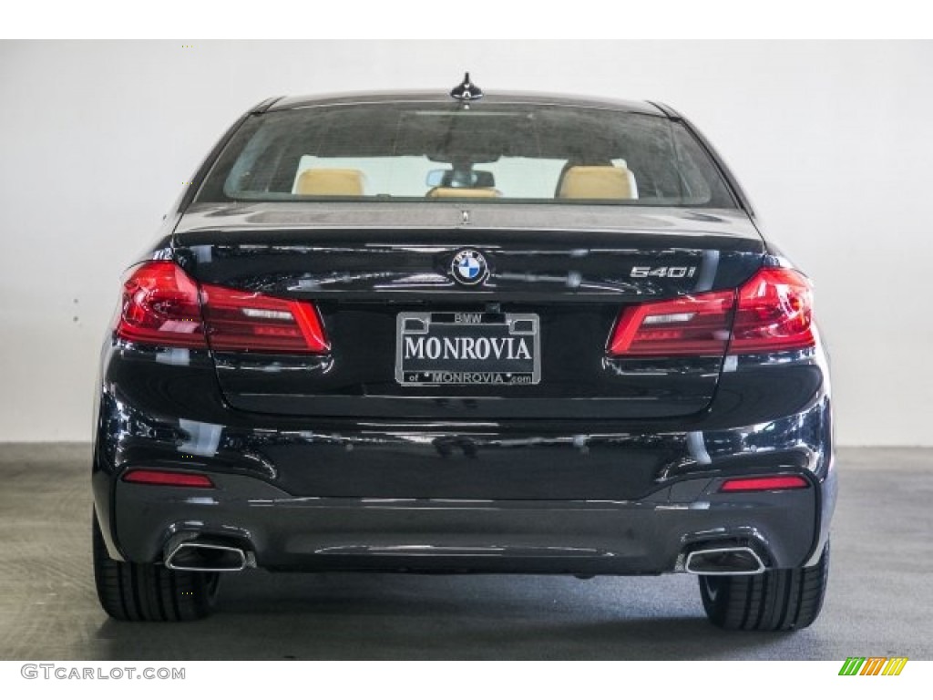 2017 5 Series 540i Sedan - Black Sapphire Metallic / Cognac photo #4