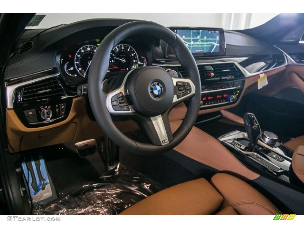 2017 5 Series 540i Sedan - Black Sapphire Metallic / Cognac photo #6