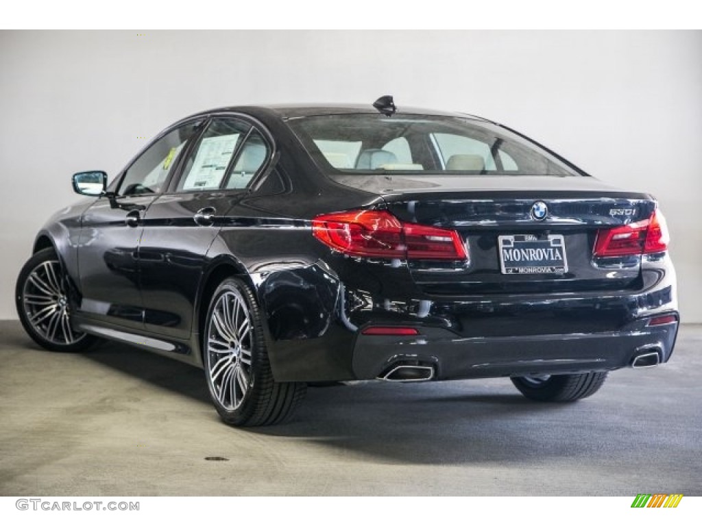 2017 5 Series 530i Sedan - Black Sapphire Metallic / Ivory White photo #3