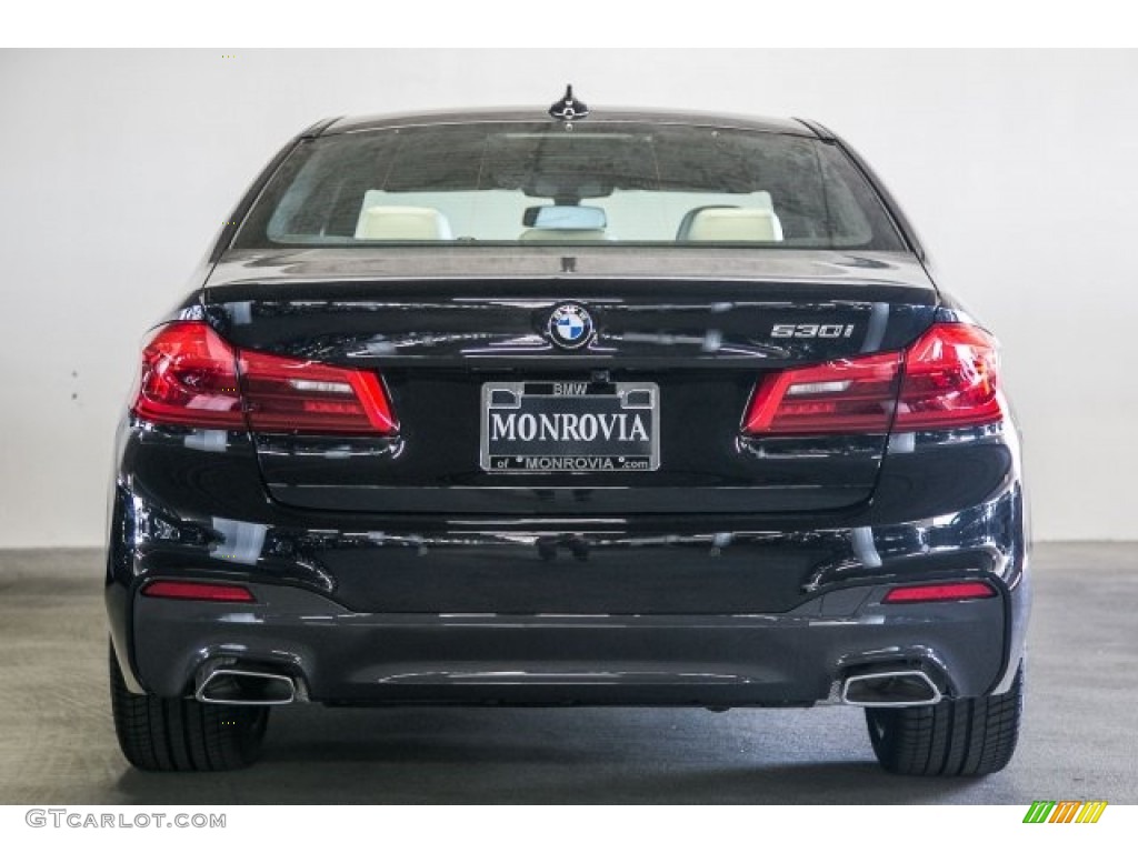 2017 5 Series 530i Sedan - Black Sapphire Metallic / Ivory White photo #4